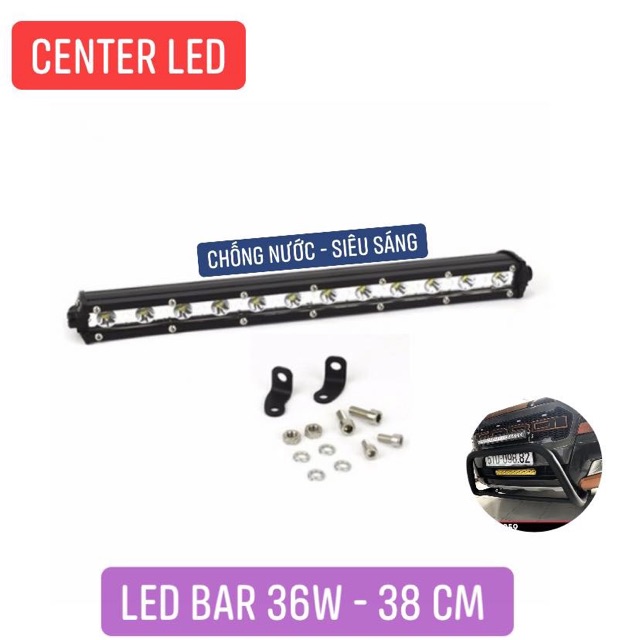 Đèn trợ sáng ô tô led bar 36w - 38 cm B