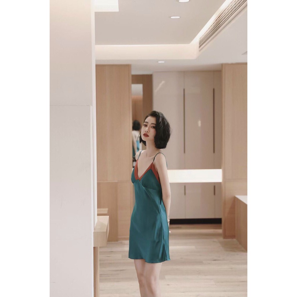 Váy Ngủ 2 Dây Cao Cấp , Lụa Satin Mềm Mại Quyến Rũ