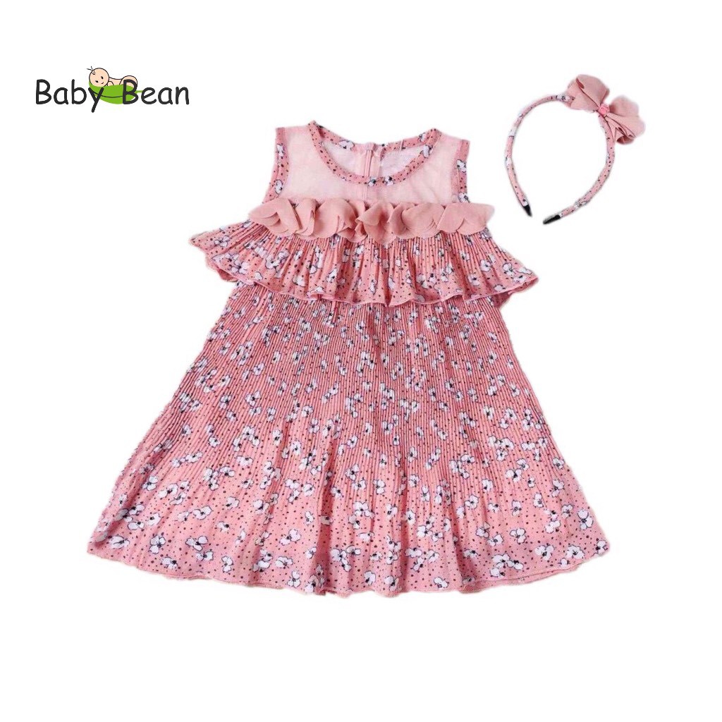 Đầm Voan 2 Tầng Dập Ly bé gái BabyBean (kèm Băng Đô)