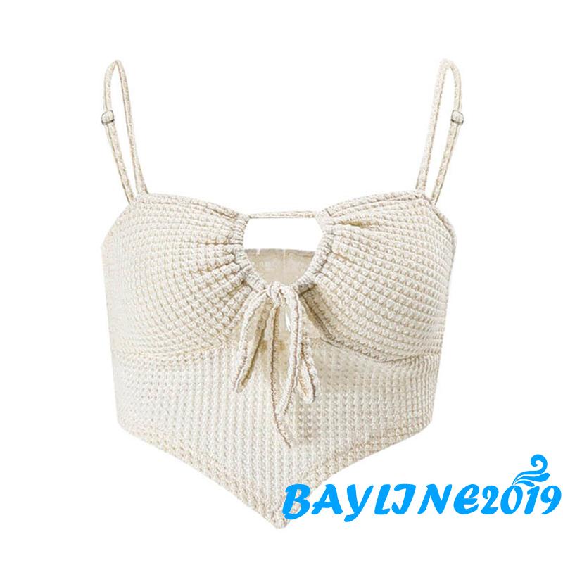 Áo Hai Dây Dáng Ôm Hở Lưng Màu Trơn Quyến Rũ Dành Cho Nữ