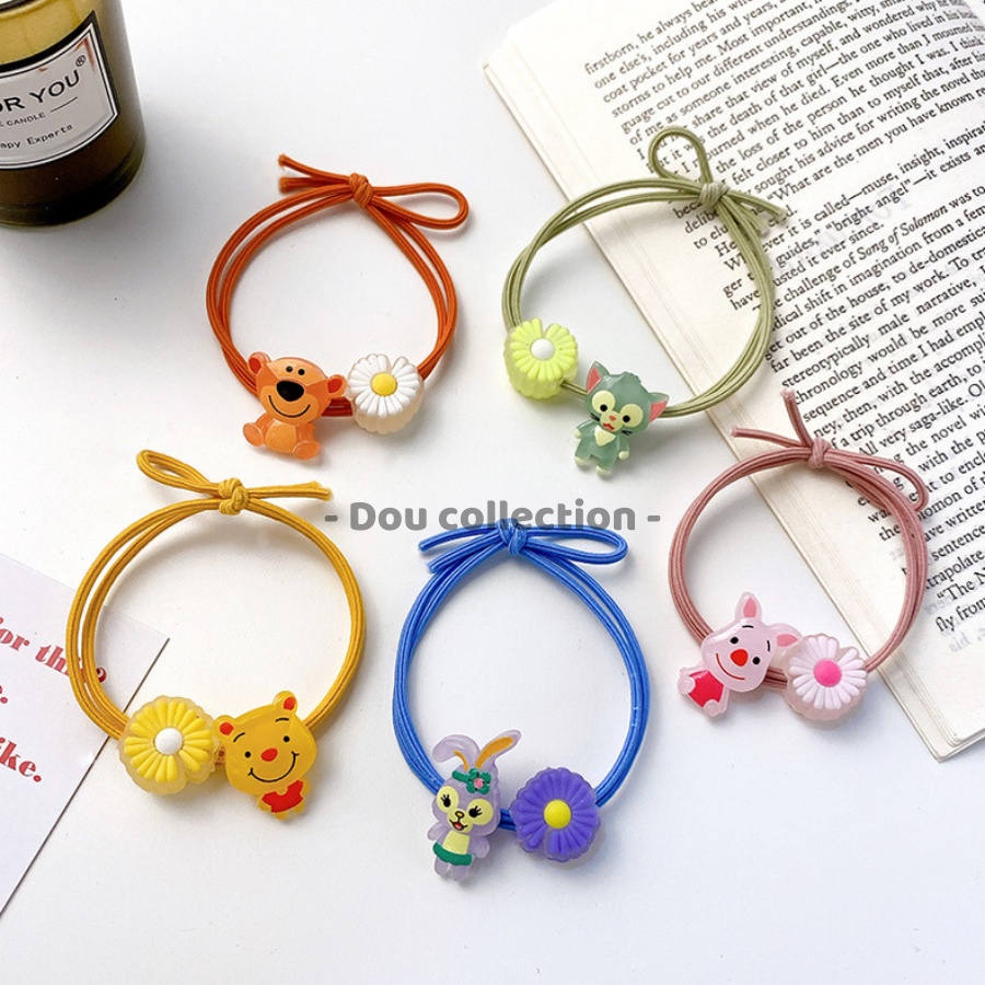 Dây Cột Tóc, Thun Cột Tóc Phát Sáng Họa Tiết Hoạt Hình Phong Cách Hàn Quốc Nhiều Màu - Mã DT018