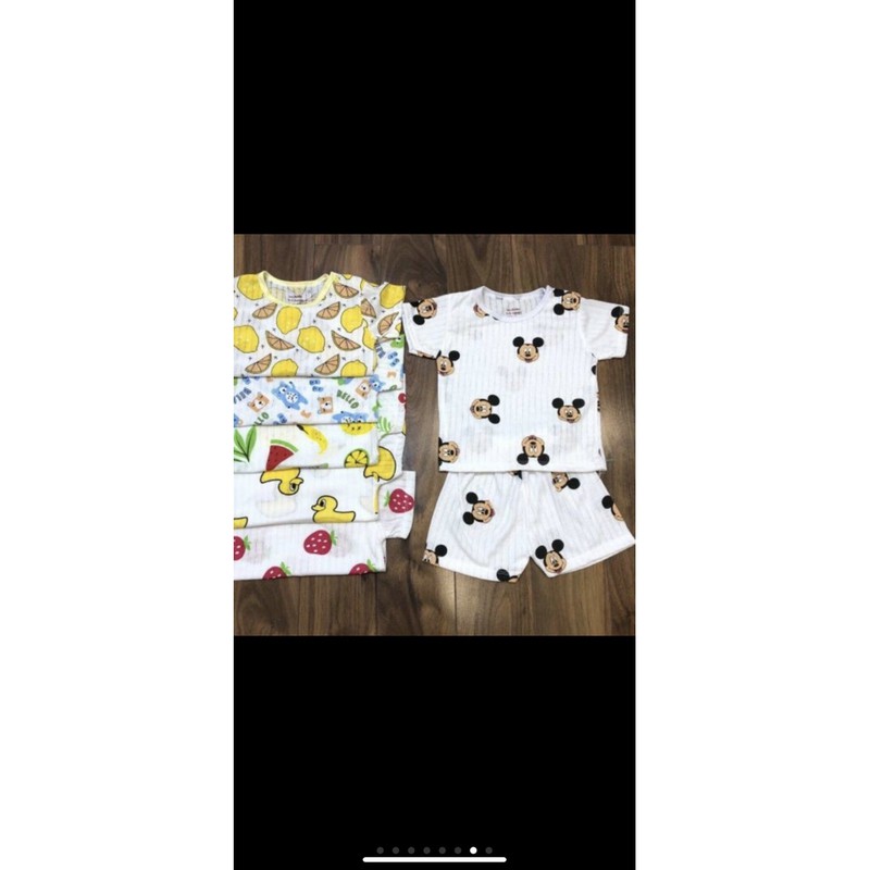 set 5 bộ cotton giấy bé trai+bé gái (3-15kg)