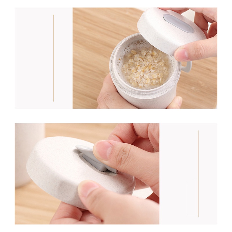Hộp Đựng Thức Ăn Bằng Lúa Mạch Có Nắp Đậy Nhỏ Gọn Có Thể Bỏ Lò Vi Sóng