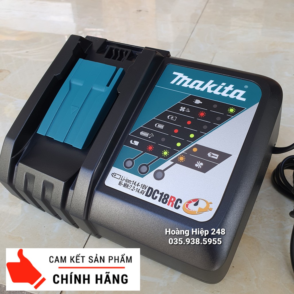 Sạc nhanh Makita DC18RC Chính Hãng Zin 220v, bảo hành 6 tháng