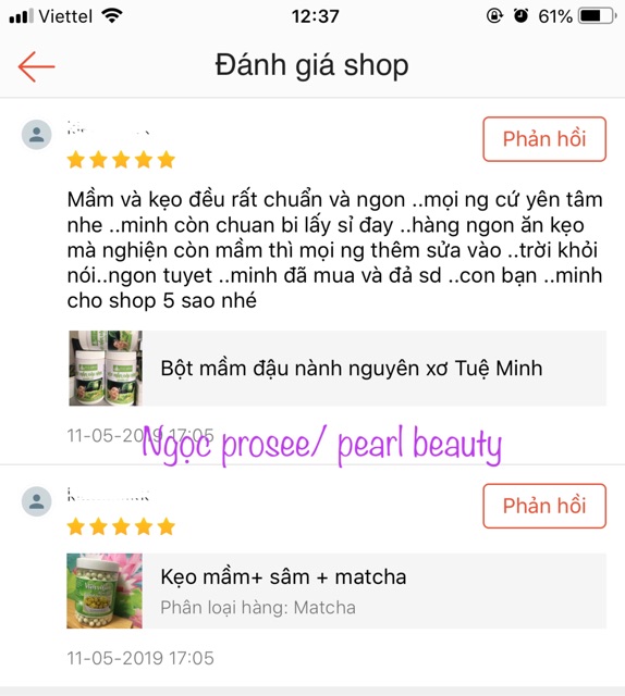 Viên mầm đậu nành hồng sâm matcha chính hãng xưởng Hồng Vân loại túi zip