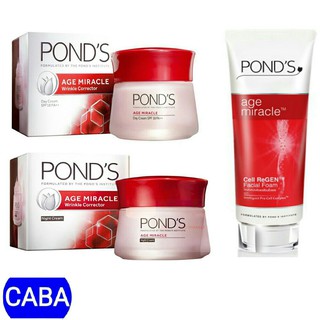 Combo (sửa rửa mặt 100g + kem ngày 50g + kem đêm 50g) Pond's chống lão hóa Age Miracle