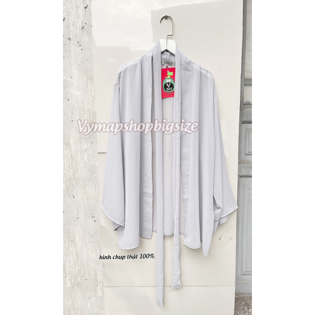 Áo choàng kimono BIGSIZE vải chiffon 4 màu cho nàng đi biển