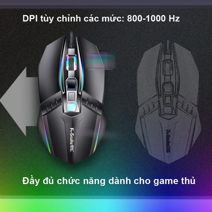 [BỘ 3 HOÀN HẢO ] Phím MỘT TAY K-Snake G92 + Chuột auto LED RGB + Lót Chuột S1 SIÊU LÓN