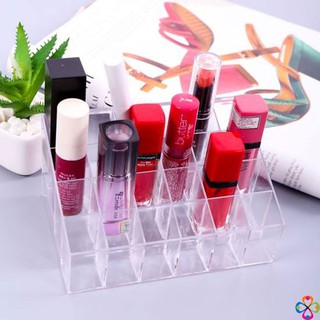 Khay đựng son 24 ô nhựa mica siêu bền trong suốtbullbell