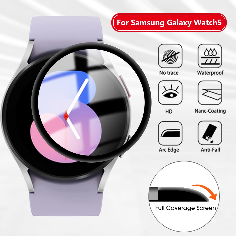 Kính Cường Lực 20D Viền Cong Bảo Vệ Màn Hình Đồng Hồ Thông Minh Samsung Galaxy Watch 5 40mm 44mm / Watch5 Pro