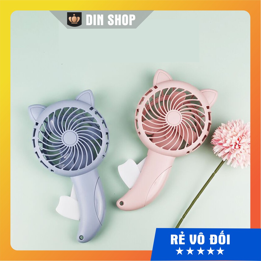 Quạt mini cầm tay ☀️GIÁ SẬP SÀN☀️ Quạt cầm tay mini chạy cơ Cute Fan tai mèo nhiều màu sắc dễ thương | BigBuy360 - bigbuy360.vn