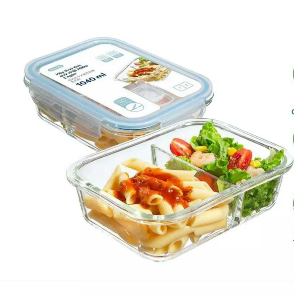 Hộp thủy tinh hình chữ nhật 1040ml  đựng thực phẩm INOCHI