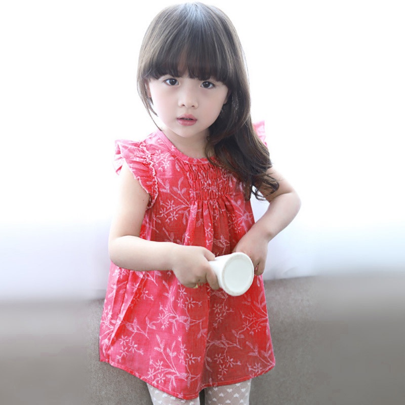 Đầm Tay Cánh Tiên Thời Trang Hè Xinh Xắn Cho Bé Gái