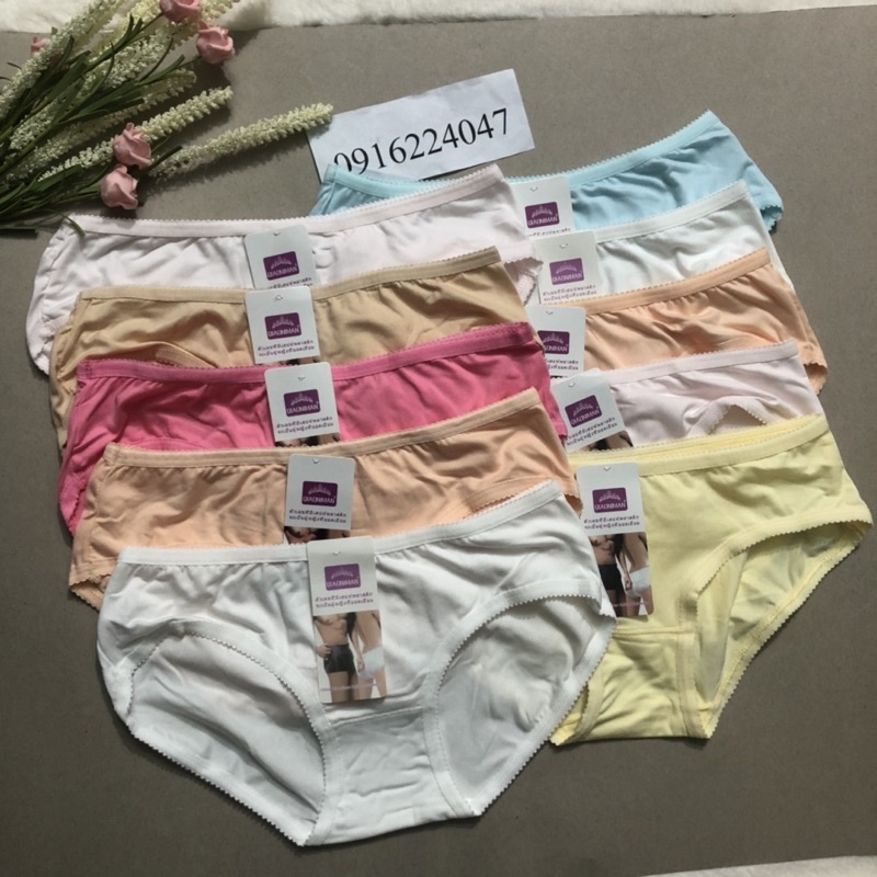 Set 10c quần lót học sinh, quần lót nữ cotton