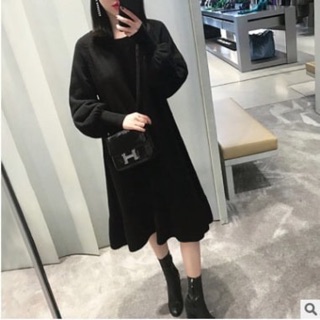 Váy len dáng dài