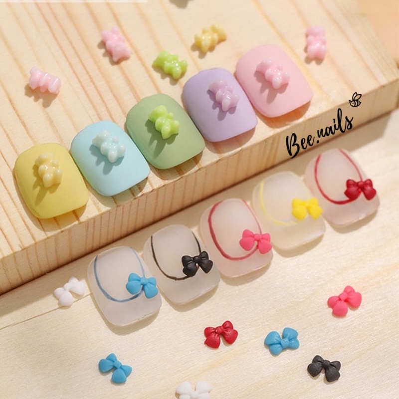 Set 20 Charm Gấu, Nơ Mini