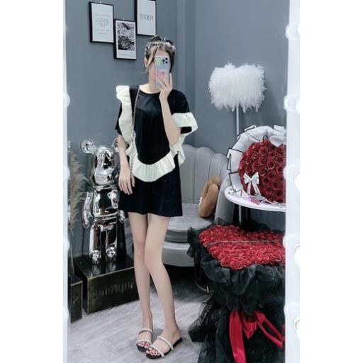 [SIÊU HOT] Áo Babydoll Phối Viền Nữ Thun Tăm Form Rộng Giấu Quần Bánh Bèo Tiểu Thư Ulzzang Vintage Hottrend
