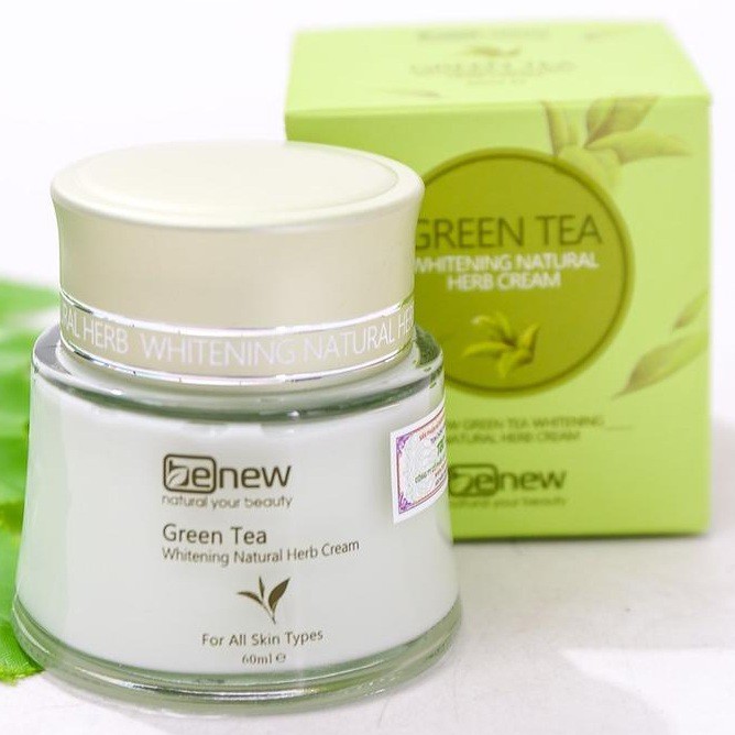 Kem trà xanh ngừa mụn, trắng da, xóa thâm xạm Benew Green Tea Hàn quốc 50ml/Hộp