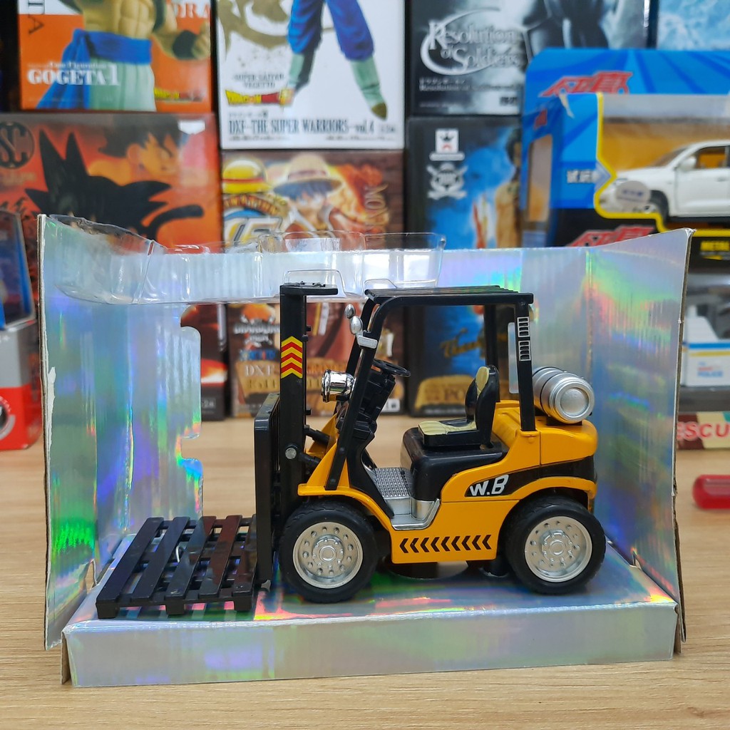 Mô hình xe nâng hàng đồ chơi trẻ em - xe chạy bằng cót có âm thanh và đèn (xe mô hình cỡ nhỏ)