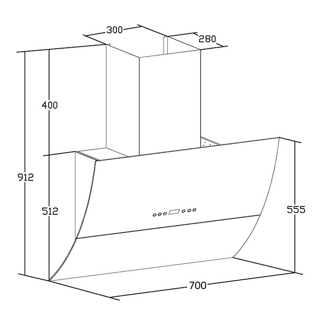 Máy hút mùi áp tường Chefs EH-R706E7B Điện Máy Hải Đăng HN
