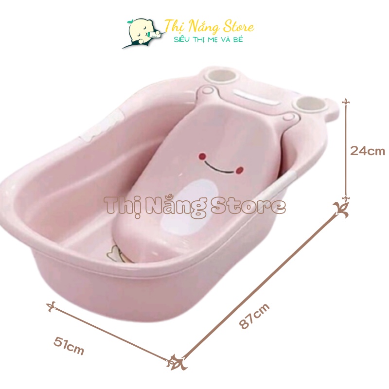 Thao tắm bé, Chậu tắm ếch Việt Nhật cho bé sơ sinh và trẻ nhỏ có tựa lưng Thị Nắng Sto