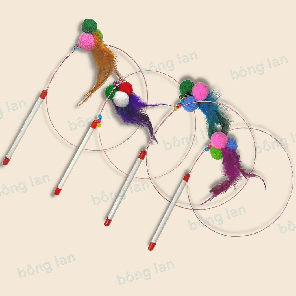 [HOẢ TỐC] Cần câu mèo hình lông vũ con cá sâu lông