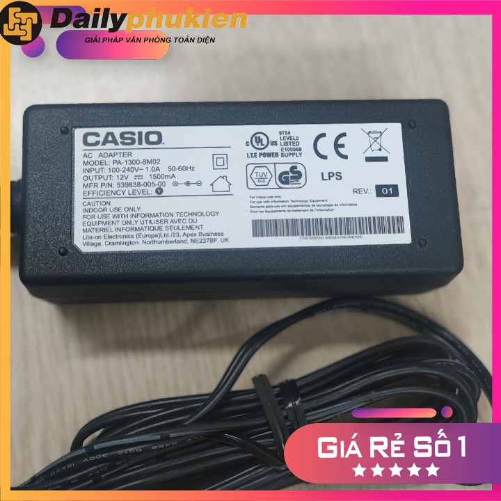 Adapter nguồn đàn Casio 12v 1.5A chân kim dailyphukien