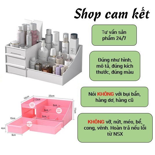 Kệ Đựng Mĩ Phẩm 2 Tầng Size Lớn ❤️ FREESHIP ❤️ Hộp đựng đồ trang điểm, makeup đa năng bằng nhựa cao cấp, tiện ích