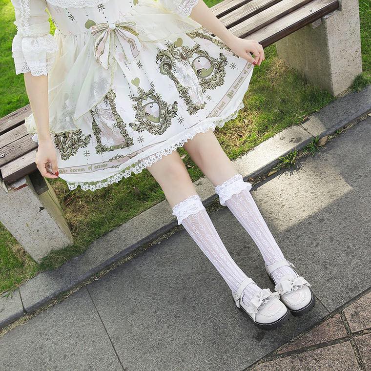 [SALE]Giày lolita Nhật Bản nơ phối tim - Kèm ảnh thật cuối ✨ | BigBuy360 - bigbuy360.vn