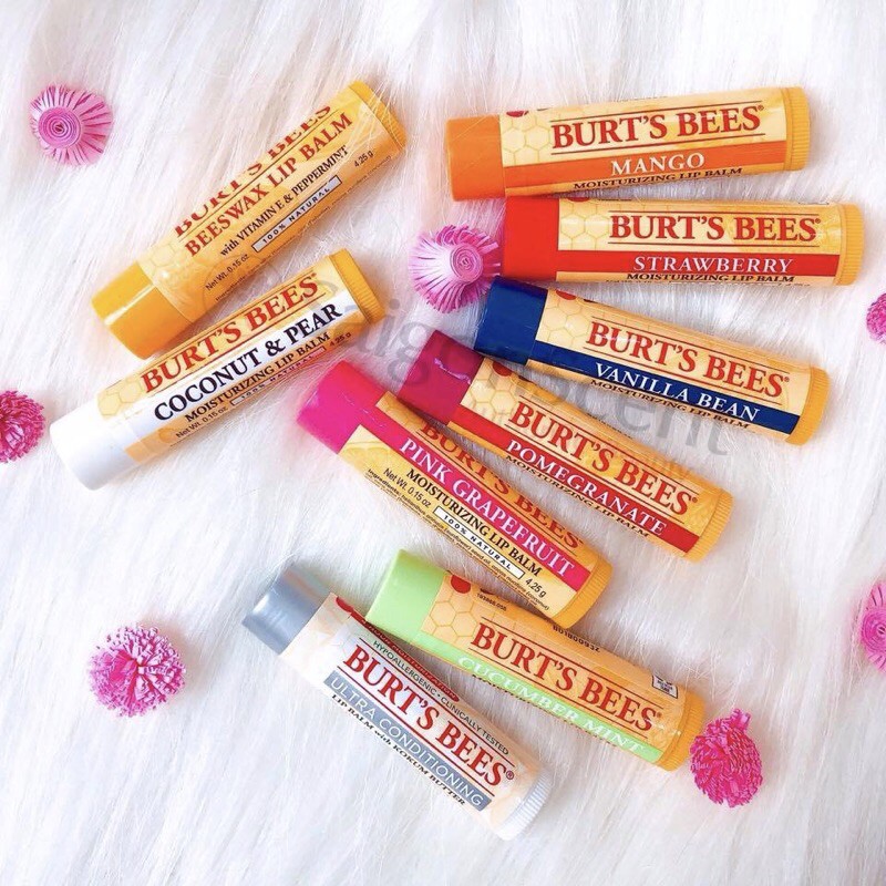 Son dưỡng môi Burt's Bees Moisturizing Lip Balm Natural 100% của Mỹ | BigBuy360 - bigbuy360.vn