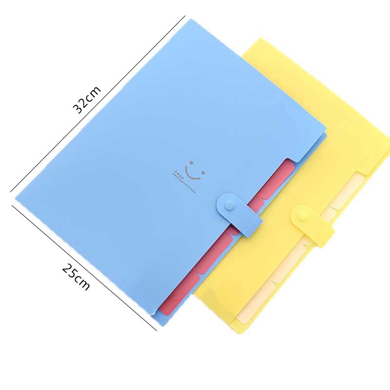 Túi đựng tài liệu A4 dạng 5 ngăn SMILE cứng cáp dày dặn bảo quản tài liệu hồ sơ tiện dụng BMBooks