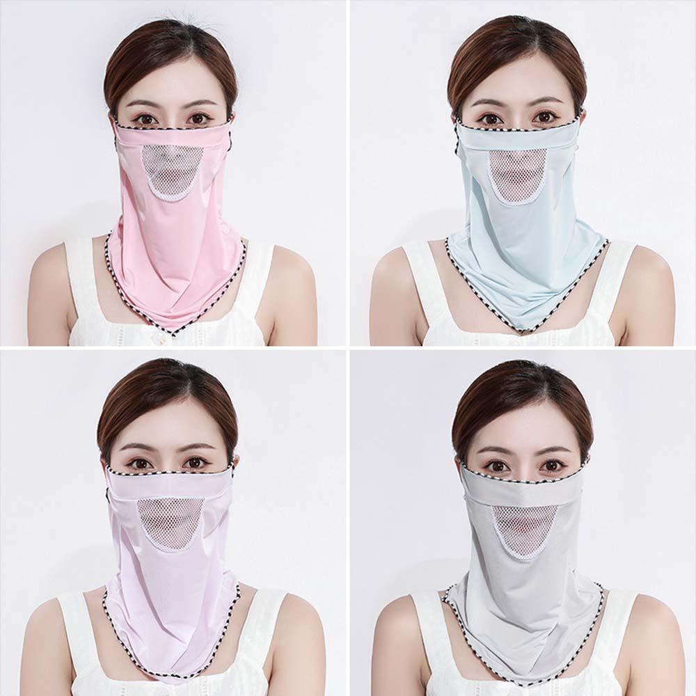 Khăn Choàng Che Phủ Mặt Và Mũi Đa Năng Bằng Lụa Lạnh