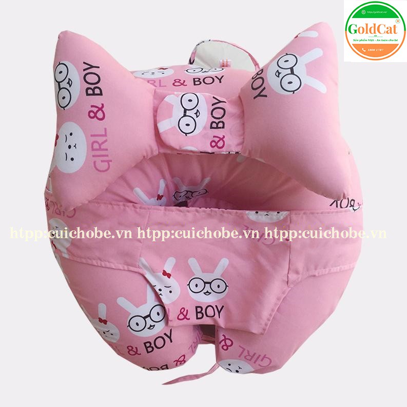 Gối Cho Bé - Bộ gối chữ C Tai Voi GoldCat - Chống Trào Ngược