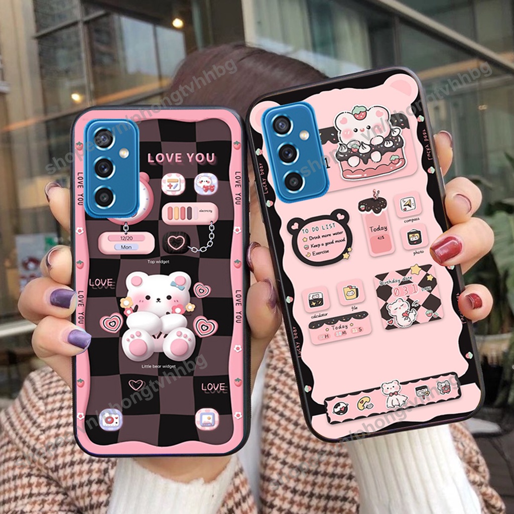 Ốp lưng Samsung M52 5G gấu,thỏ trắng , đồng hồ dễ thương cute cực đẹp