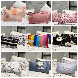 Shinbedding_ Vỏ Gối Nằm Cotton Poly Hoạ Tiết Xinh Xắn, Không Có Khoá Kéo
