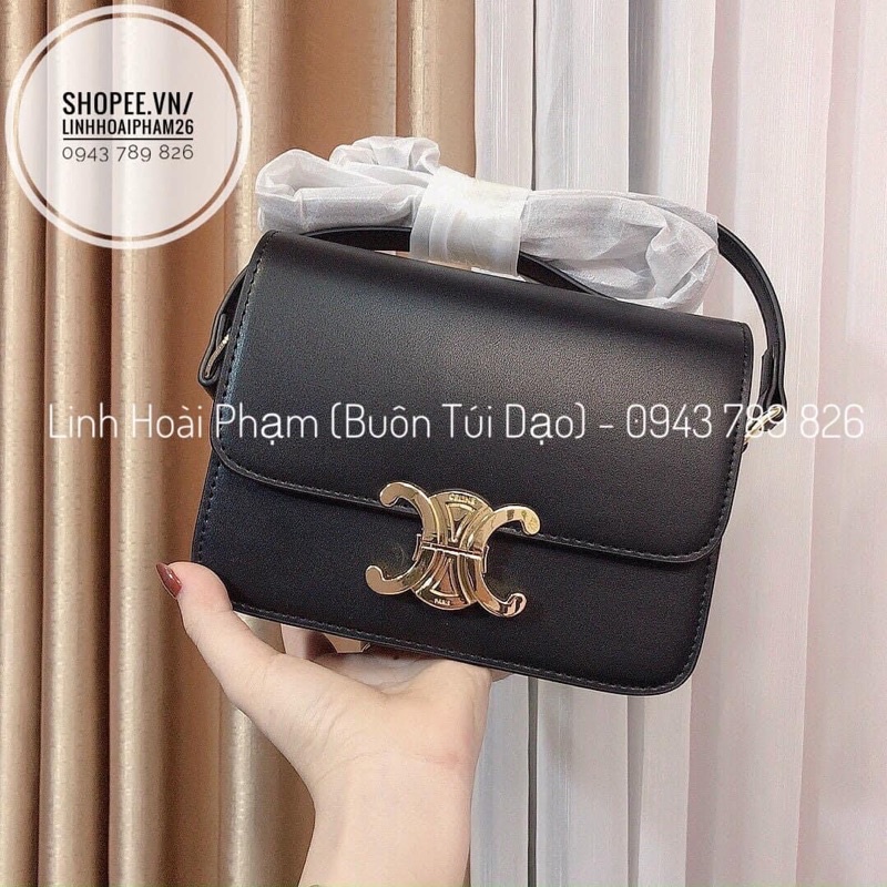Túi xách nữ da trơn dáng hộp khoá bóp loại đẹp