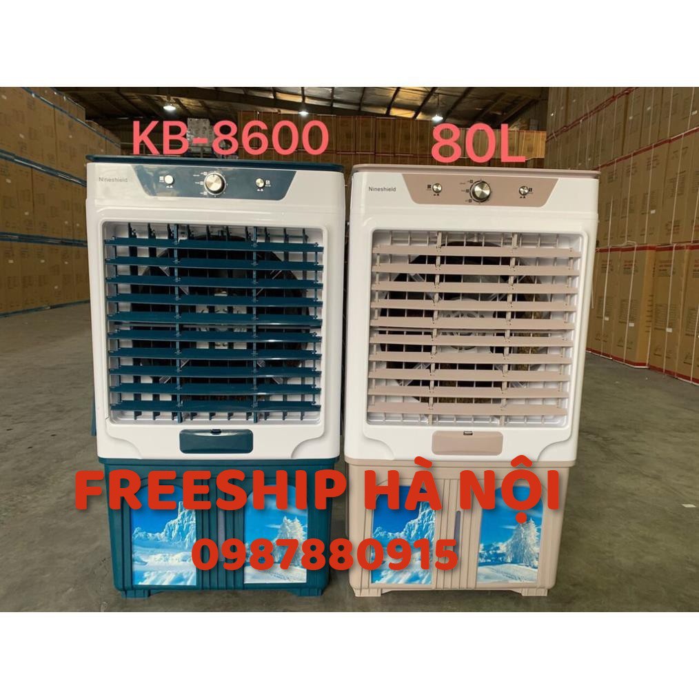 Quạt điều hòa hơi nước làm mát không khí có phao tự ngắt, motor đồng dung tích 80L [Freeship-Bảo hành 12 tháng]