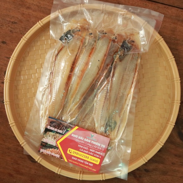 Khô cá lưỡi trâu (cá bơn),khối lượng 500gr, thịt nạc dai thơm,phơi khô tự nhiên 3 nắng ,hút chân không