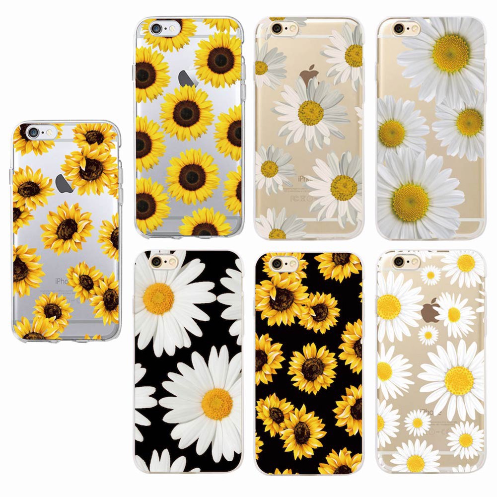 Ốp điện thoại đẹp in hình hoa hướng dương cho iPhone 5 /5s/se 6/6s plus 7plus/8plus Xs max