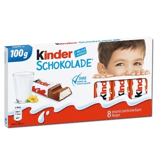Socola Sữa Vỉ 8 Thanh hiệu Kinder 100gr