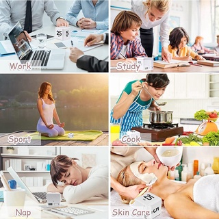 Cube Timer Kitchen Timer Time Management Timer Gravity Sensor Flip for Time Management and Countdown 25-5-45-15 Minutes