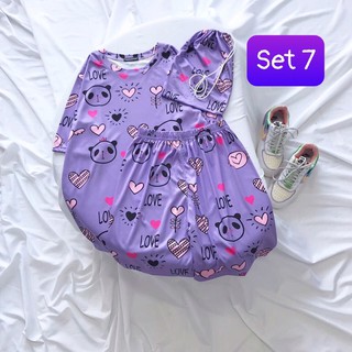 Set bộ cartoon 3 món unisex