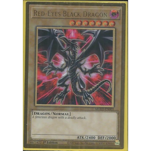 MGED-EN003 Red-Eyes Black Dragon – Premium Gold Rare