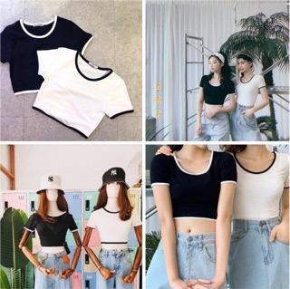 Áo croptop viền siêu đẹp ạ