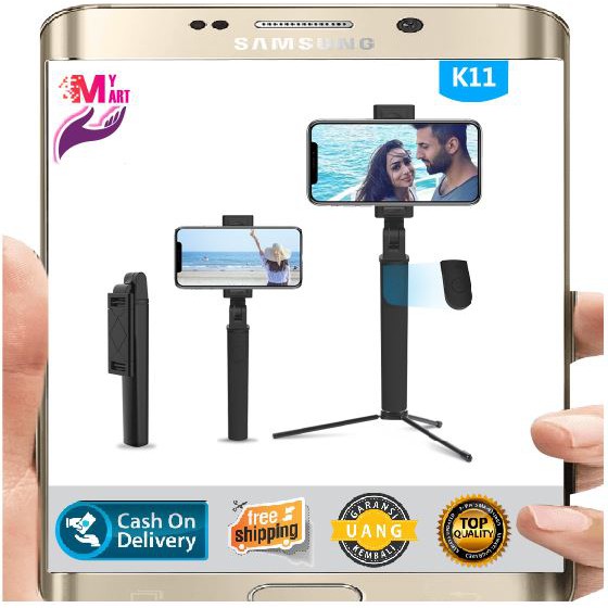 Gậy Tự Sướng Mini K11 3 Trong 1 Kết Nối Bluetooth