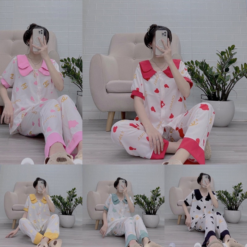 pijama nữ tiểu thư tay ngắn quần dài cao cấp