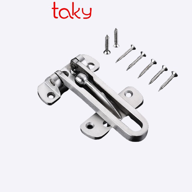 Chốt Cửa Inox - Taky - Khóa Chốt Trượt An Toàn Đề Phòng Người Lạ Đẩy Cửa Vào Phòng, Chống Mở Cửa Từ Bên Ngoài, 3150