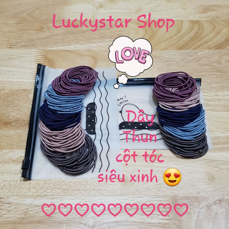 [SET 50 SỢI / 100 SỢI] ☆ Dây Cột Tóc nhiều màu, siêu bền, siêu xinh xắn, dễ thương.