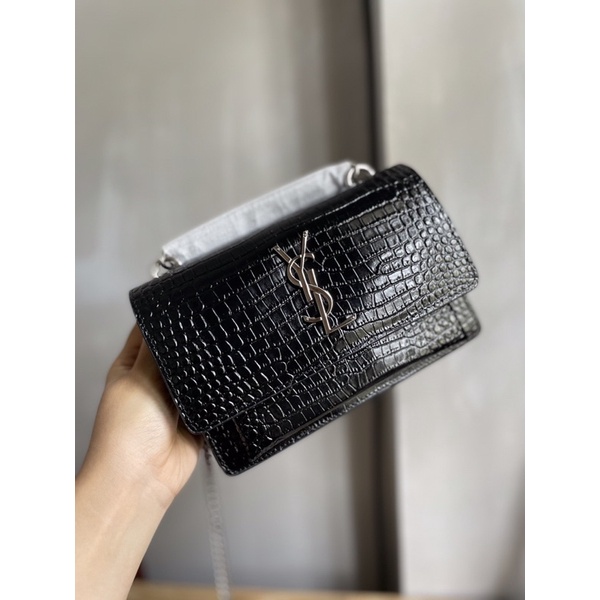 Túi Y s l nắp gập mini da bóng size 20cm full box