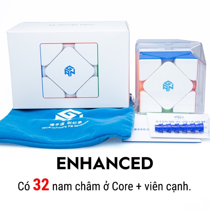 Rubik Gan Skewb M 32 Viên Nam Châm Dòng Cao Cấp Flagship Rubic Stickerless Biến Thể Skewb